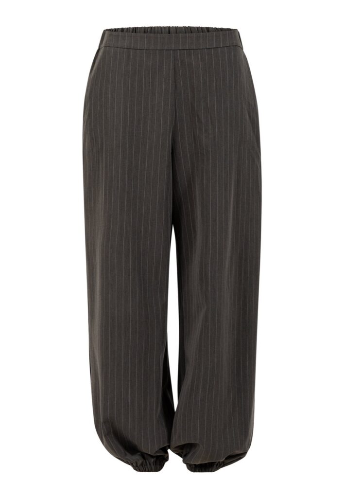 Pantalon ballon à fines rayures gris de Coster Copenhagen, taille élastiquée et chevilles resserrées