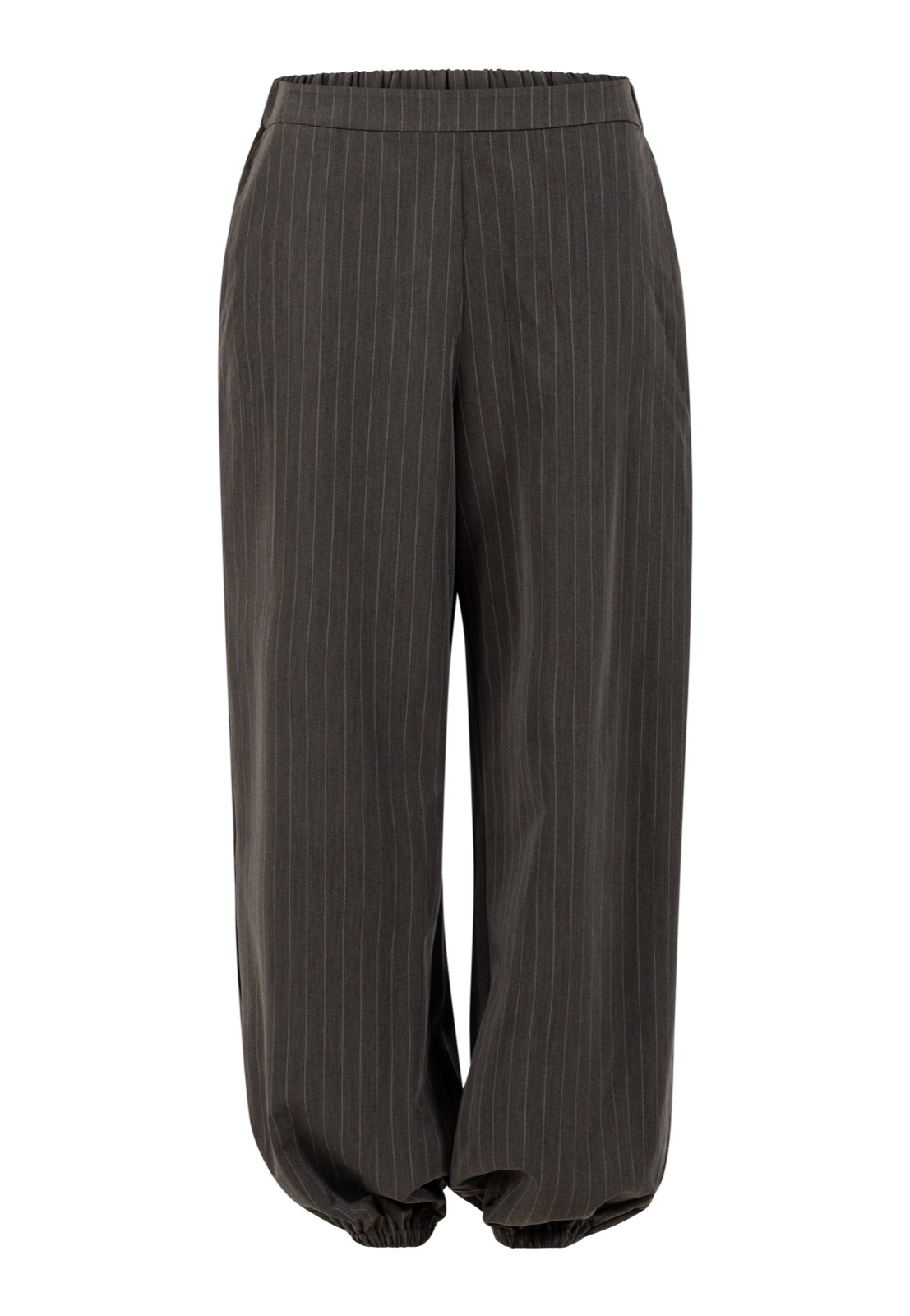 Pantalon ballon à fines rayures gris de Coster Copenhagen, taille élastiquée et chevilles resserrées